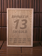 Brynäs IF - 13 SM gold 30x20 cm
