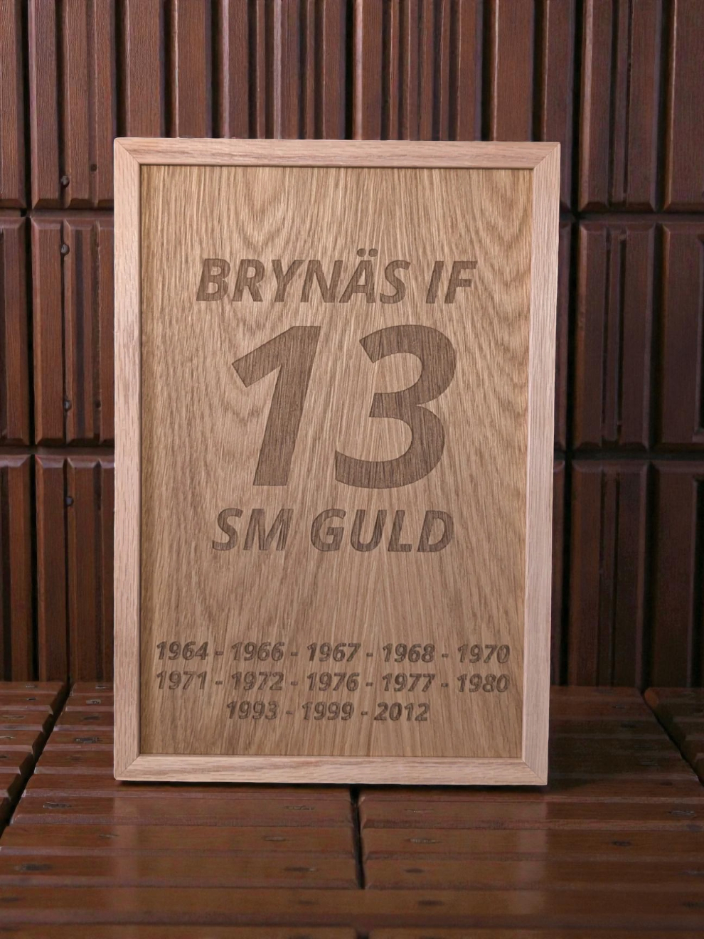 Brynäs IF - 13 SM gold 30x20 cm