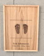 Birth chart baby feet in 1:1 scale